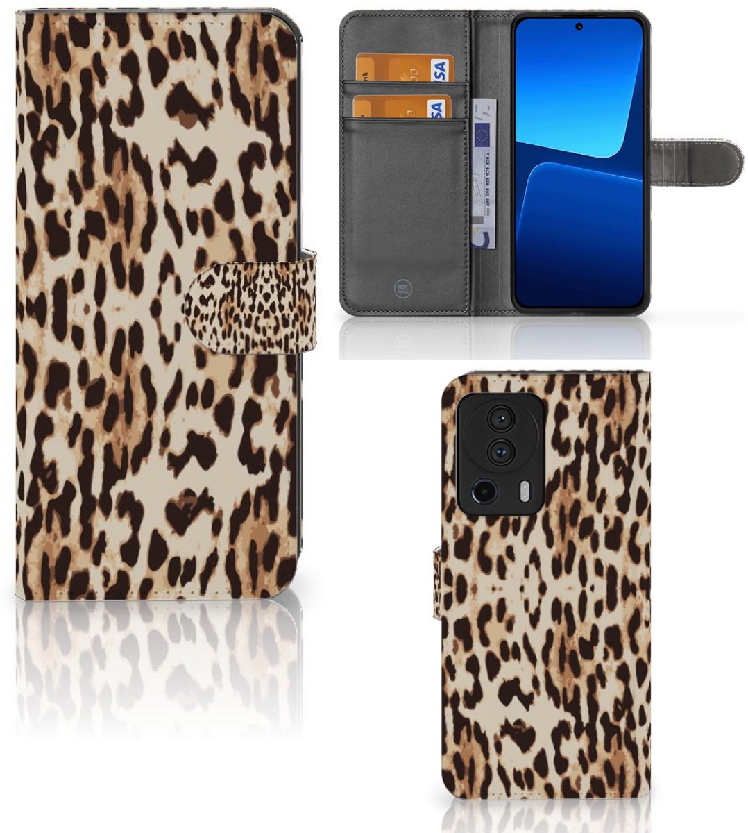 Xiaomi 13 Lite Telefoonhoesje met Pasjes Leopard