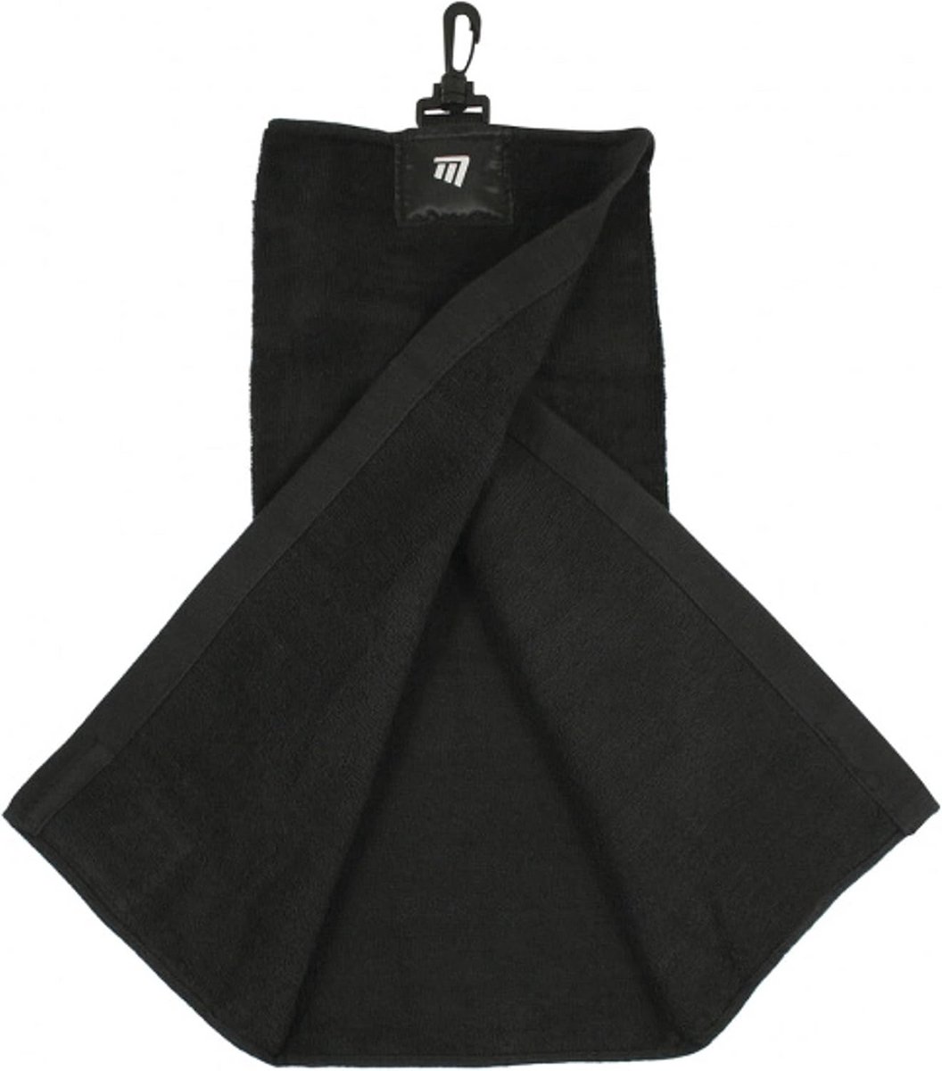 Fitness Masters Tri-Fold Handdoek voor Unisex Sporters - Zwart