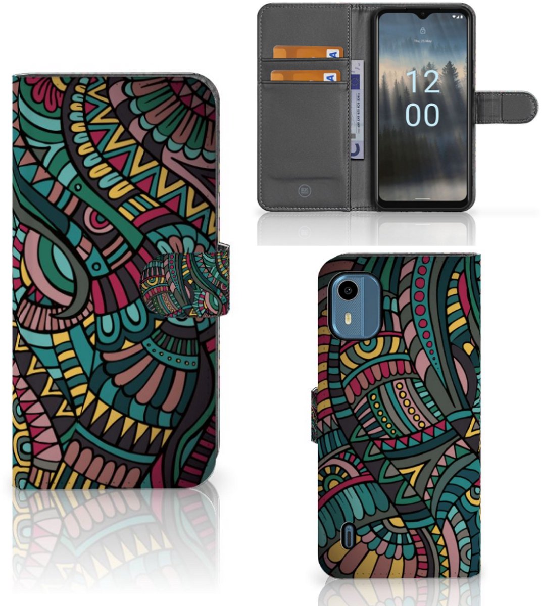 Nokia C12 Telefoon Hoesje Aztec