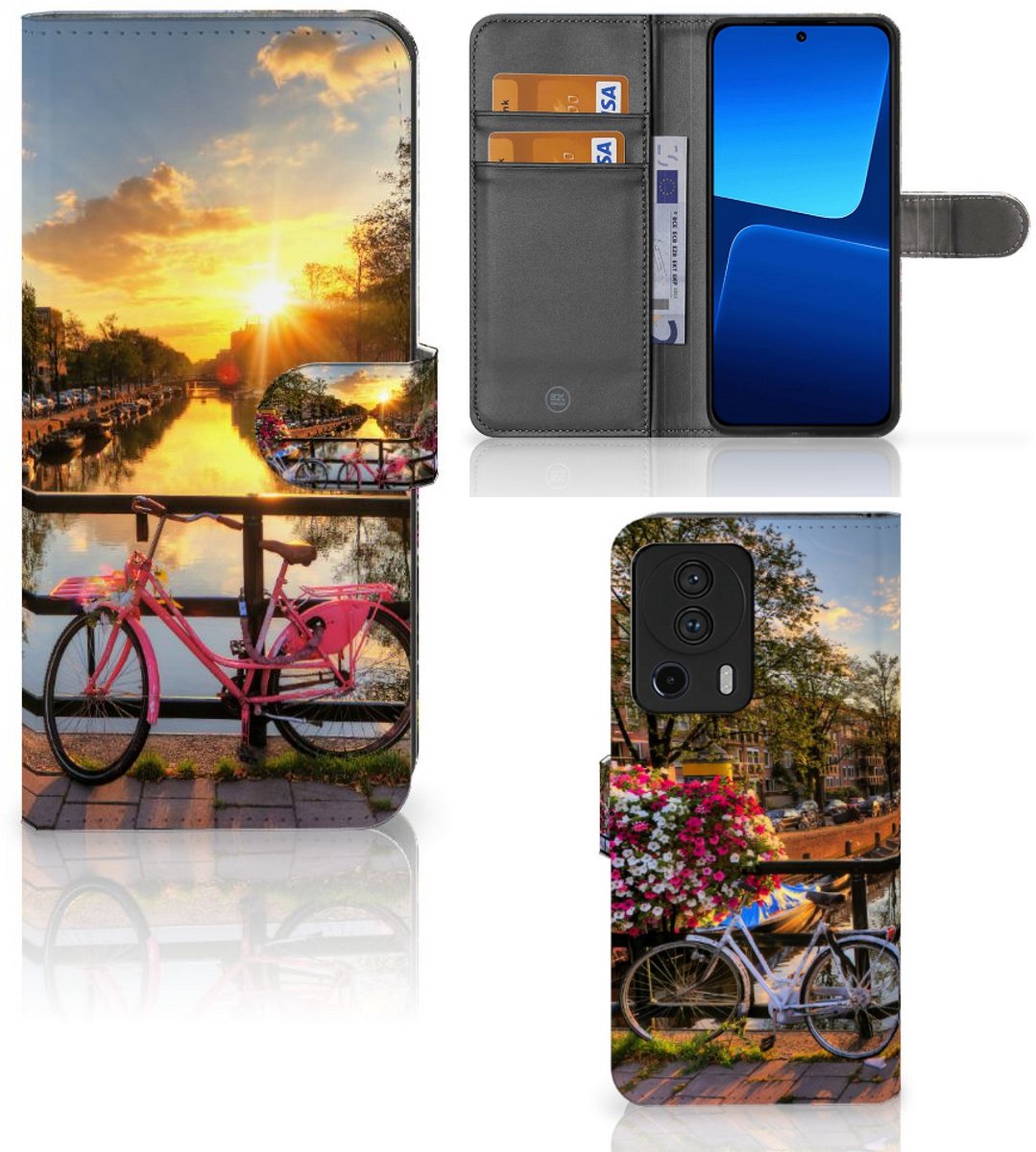 Book Case voor Xiaomi 13 Lite Flip Cover Amsterdamse Grachten