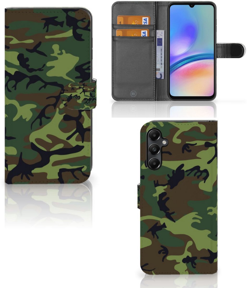 Samsung Galaxy A05s Telefoon Hoesje Army Dark