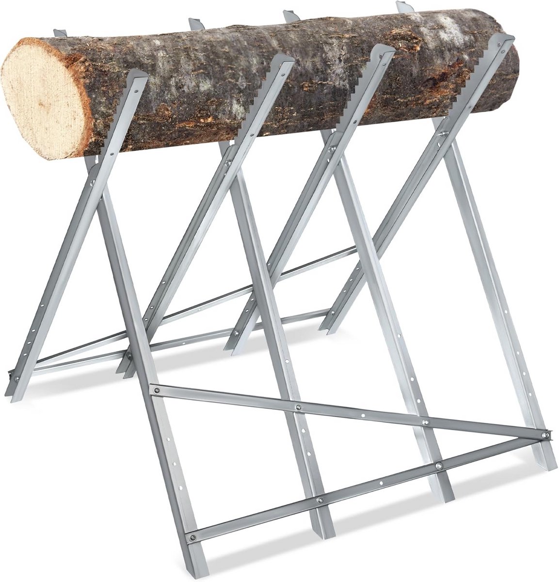Inklapbare Zaagbok 82 x 80,5 x 79 cm - Stabiele Metalen Zaaghulp voor Hout en Beitsen