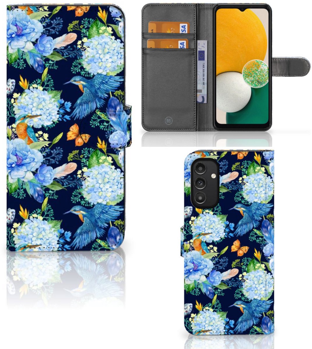 Telefoonhoesje met Pasjes voor Samsung Galaxy A14 4G IJsvogel