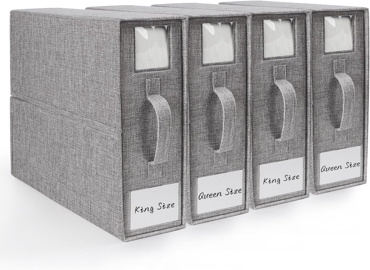 Beddengoedorganizer - Opvouwbare Kubus Lakenset Organizer (4 Stuks)