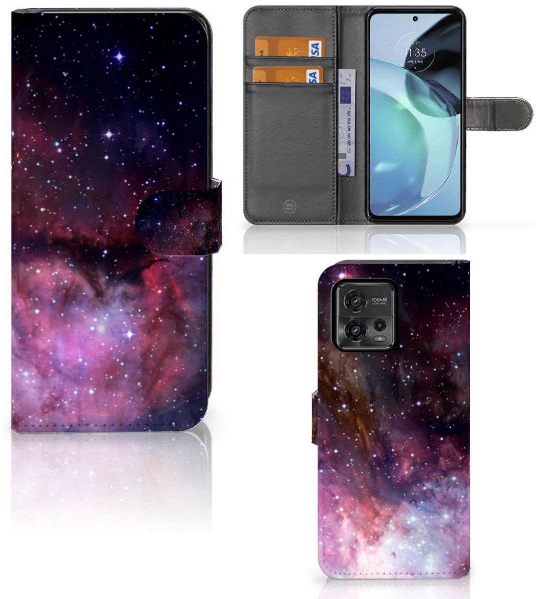 Book Case voor Motorola Moto G72 Galaxy