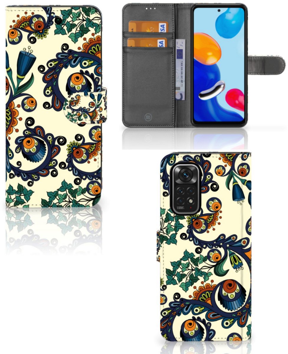 Wallet Case Xiaomi Redmi Note 11/11S Barok Flower