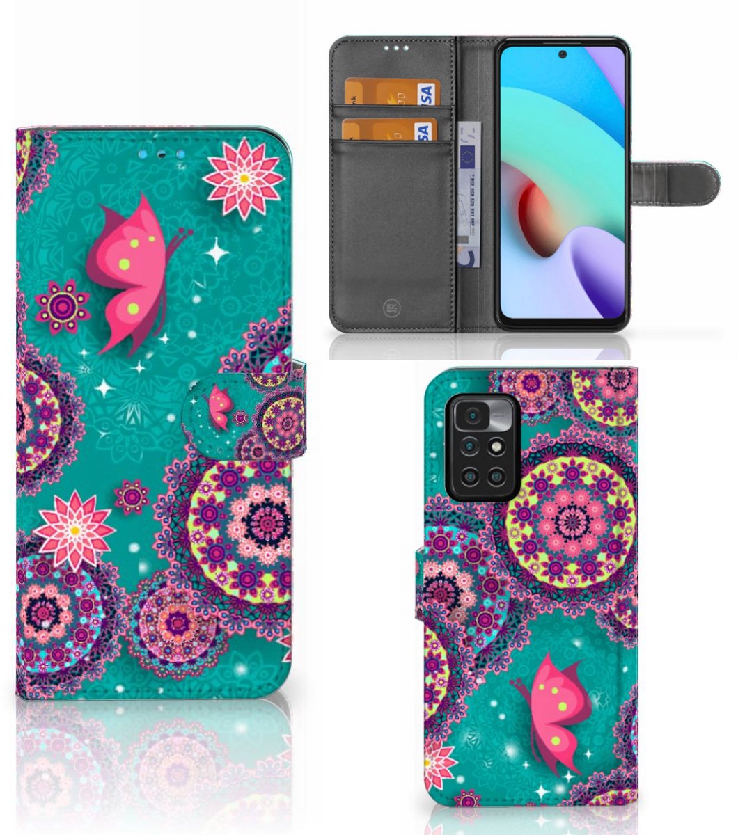 Xiaomi Redmi 10 Hoesje Cirkels en Vlinders