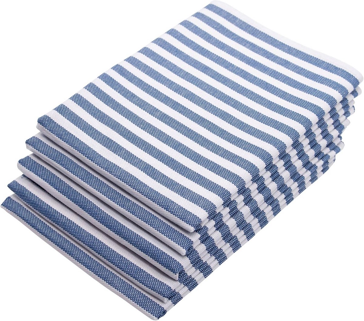 Set van 5 gestreepte theedoeken 50x70 cm - Katoenen keukendoeken