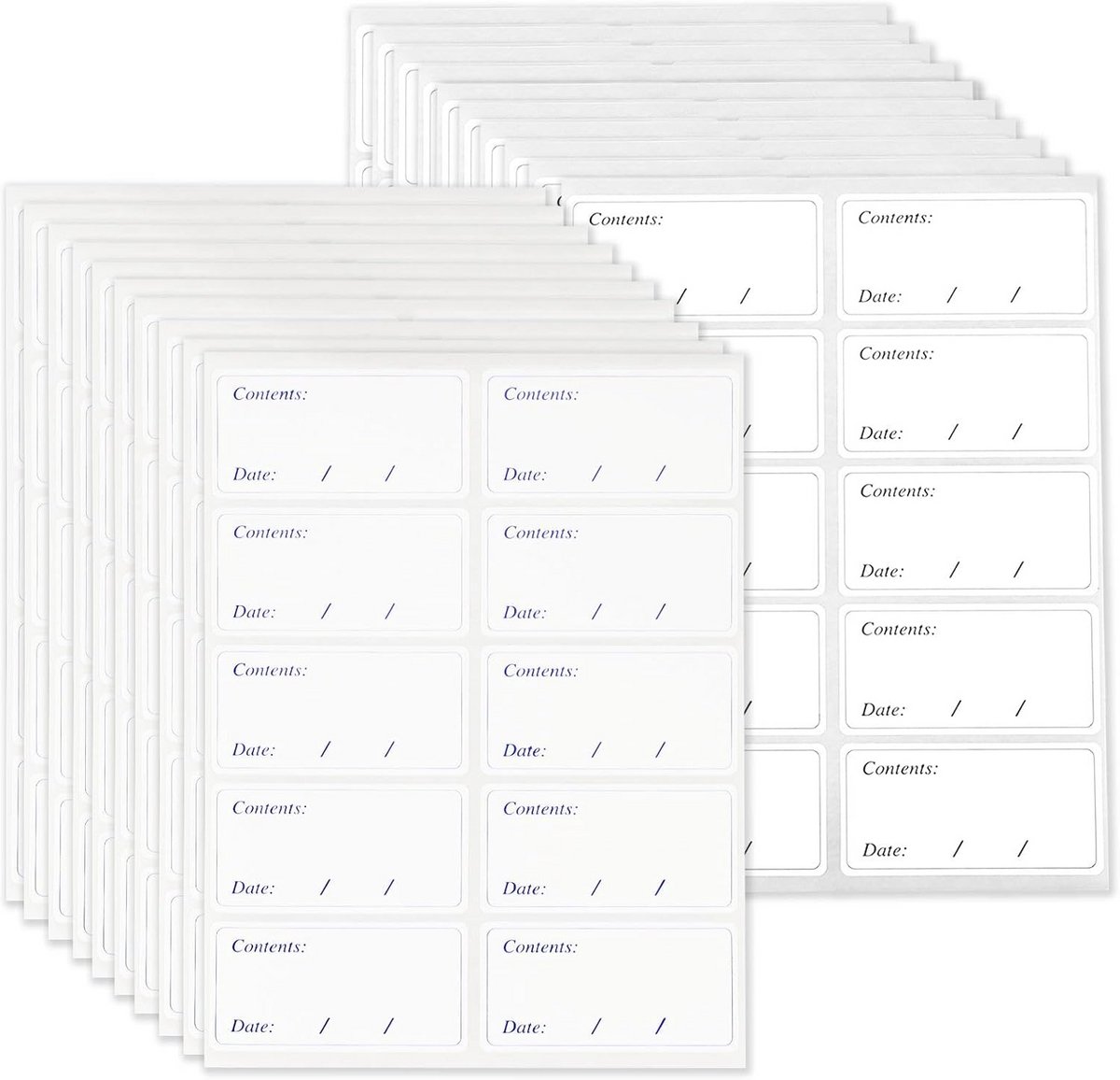 Diepvrieslabels 200 stuks - Verwijderbare Voedseletiketten 6x3cm - Kleverige Etiketten voor Vriezer - Geen Sporen na Afpellen
