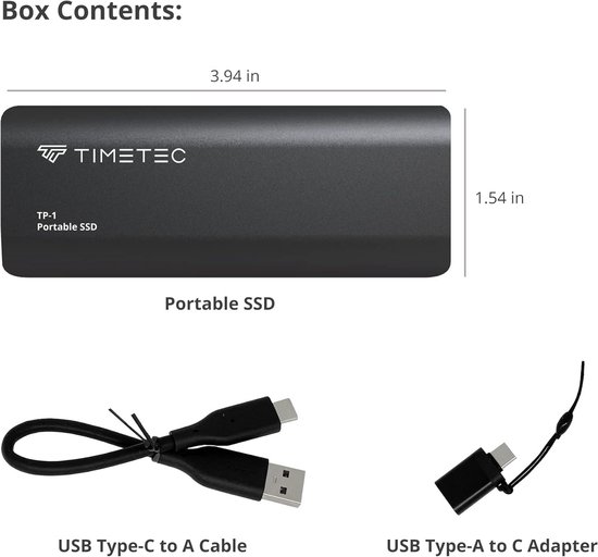 Draagbare Externe SSD 2 TB USB 3.2 Gen2 Type C - Snelle en Betrouwbare Opslag — afbeelding 3