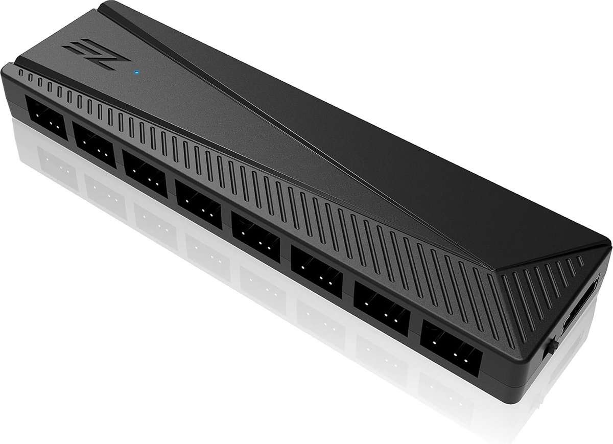 PWM Ventilatorhub en ARGB LED Hub voor PC - 8 PWM en ARGB Aansluitingen