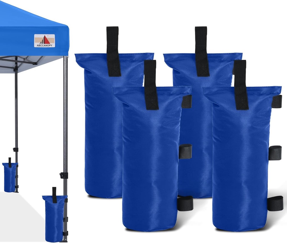 Zware Gazebo Gewichtszakken - 80 lbs Universale Zandzakken (4 Pack, Blauw)