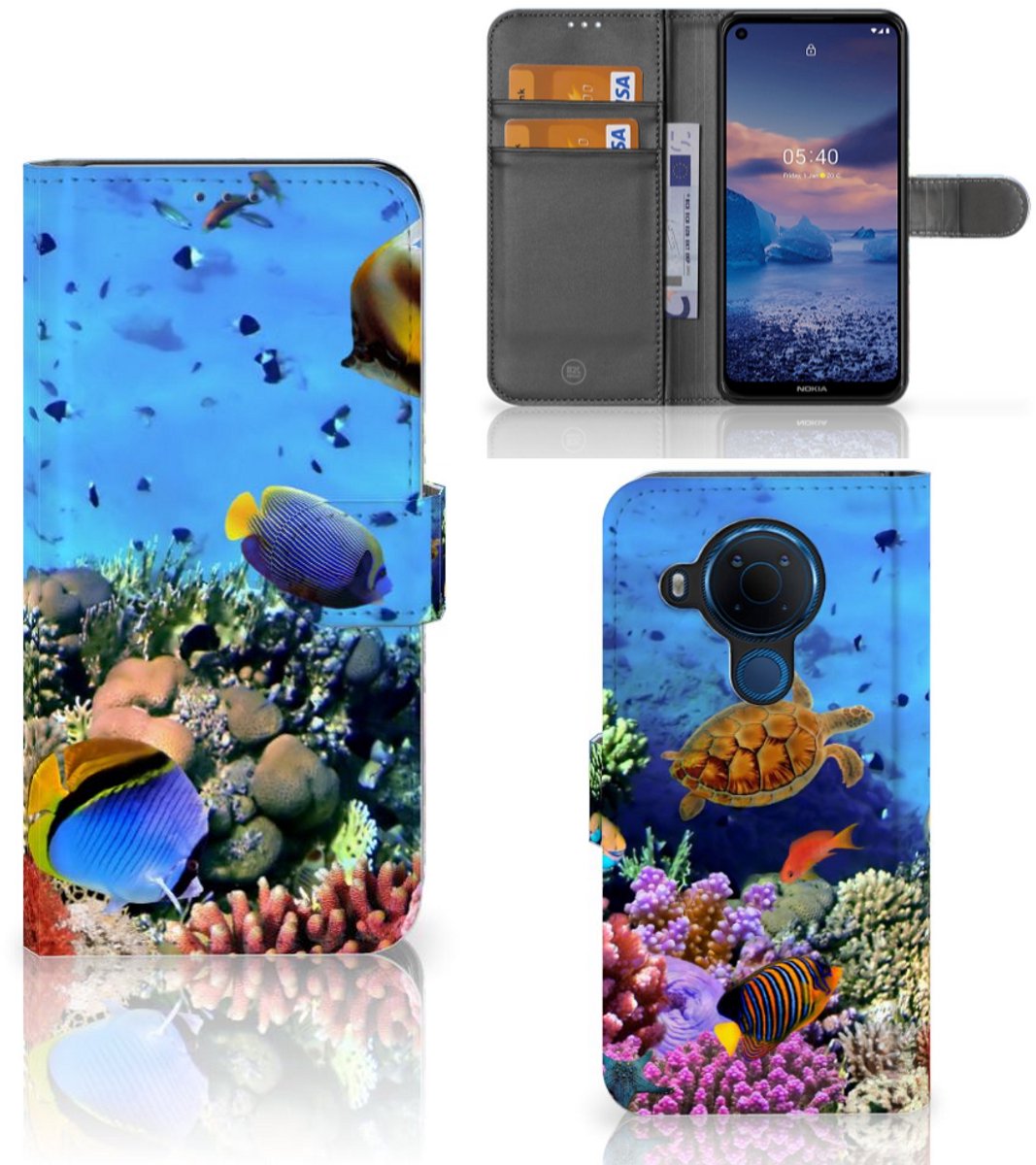 Nokia 5.4 Telefoonhoesje met Pasjes Vissen