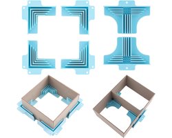 Hoek- en scheidingswandmontage klemmen en geleiders voor kartonnage en hoeken