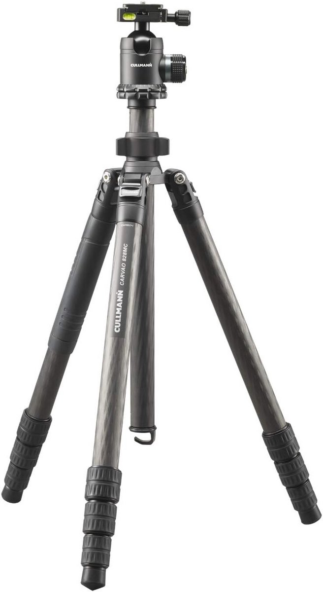 Lichtgewicht Carbon Driepootstatief met Hoofdbelasting van 15 kg (Max. 164,5 cm)