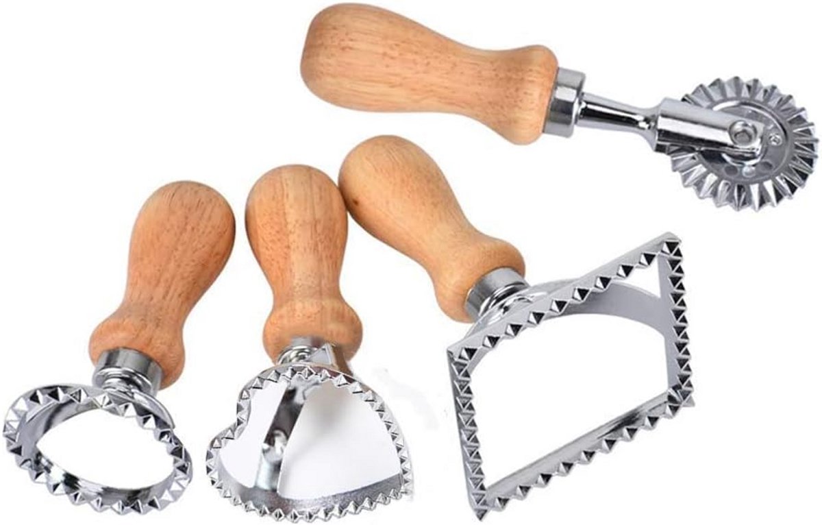 Ravioli Stempelset - 4 Delige Set voor Maak Makkelijk Pasta en Cookies