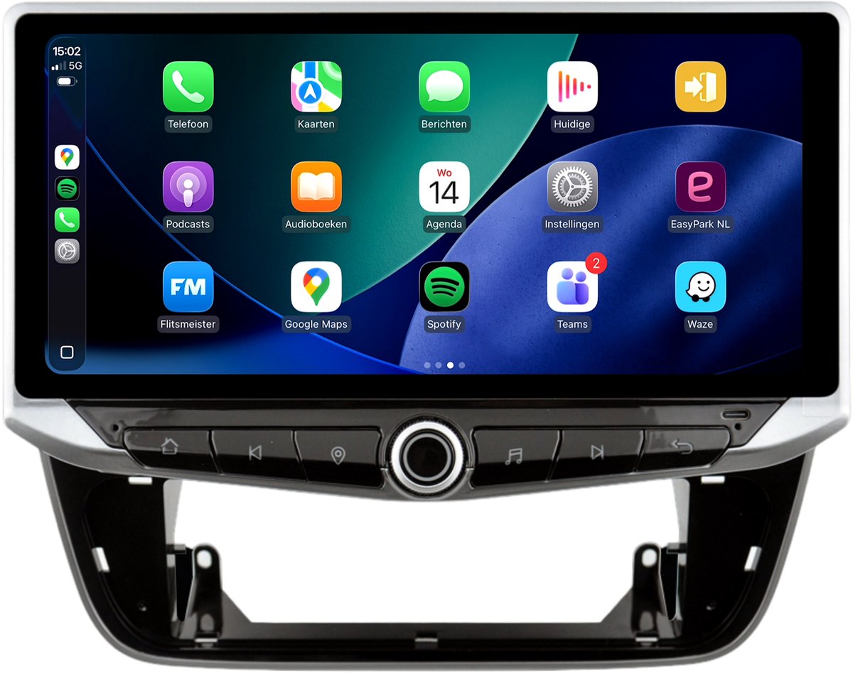 CarPlay autoradio geschikt voor Volkswagen up | e-up! | 2011 t/m 2016 | Cartronix CTX-119233 | 2011 2012 2013 2014 2015 2016 | 10.88 inch | Android 14 | Draadloos Apple CarPlay & Android Auto | 4GB + 64GB | Bluetooth & Wifi