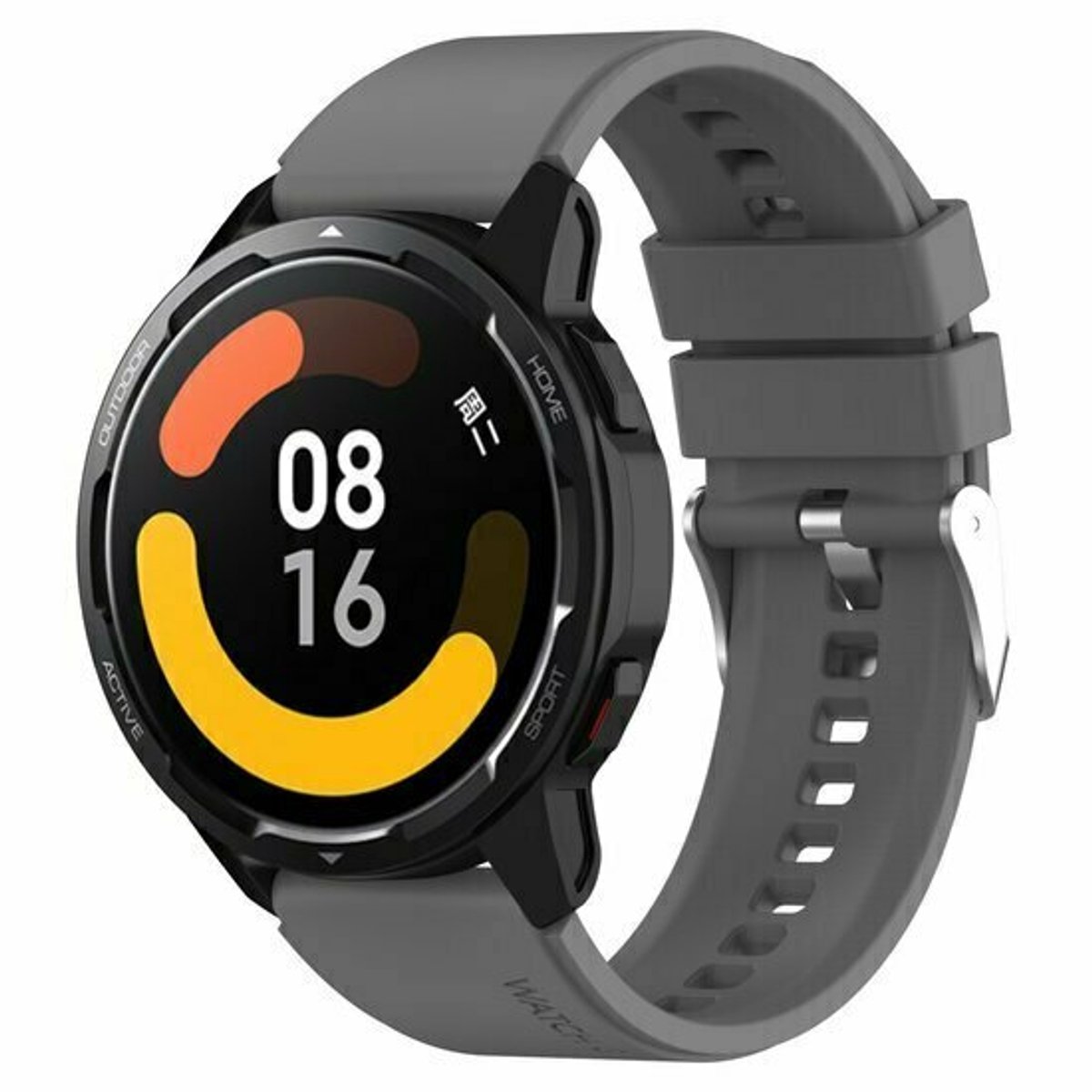 By Qubix - Siliconen sportband - Grijs - geschikt voor Huawei Watch 5 - 46mm