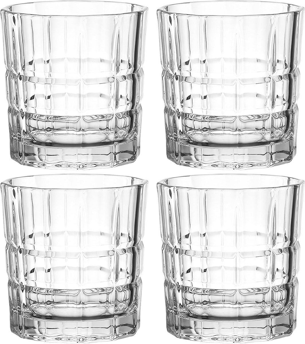 Set van 4 Dunne Drinkglazen 250 ml voor Water en Sap - Vaatwasmachinebestendig en Schokbestendig Glaswerk