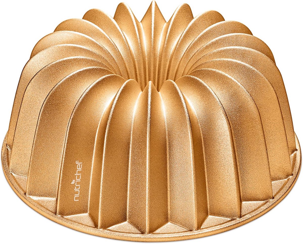 Gecanneleerde Bundt Cakevorm - Extra Dikke Aluminium Bakvorm met Dubbele Antiaanbaklaag