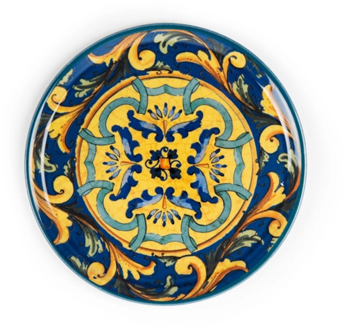 Excelsa Italiaans Design Set van 6 Trinacria Pizzaborden bord – 31 cm – Veelkleurig Keramiek – Italiaanse Stijl