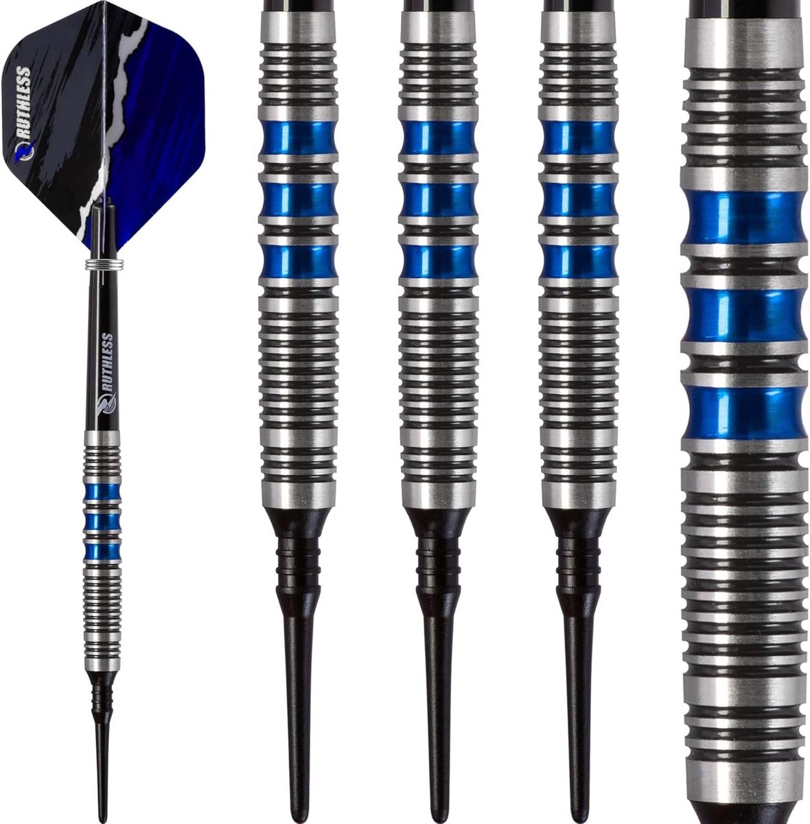 Softtip Tungsten Dartpijlen Set 18 Gram Blauw Professioneel Dart Set