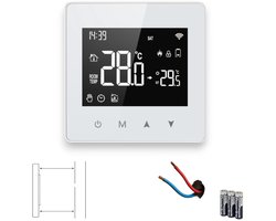 Opbouw Thermostaat | Wifi | Touchscreen bediening | Opbouwmontage | CV installatie | Tuya Smart…