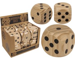 Dobbelsteen - 6 x 6 cm - hout - stenen om te dobbelen - spelletjes - Worpsteen - Dobbel spellen