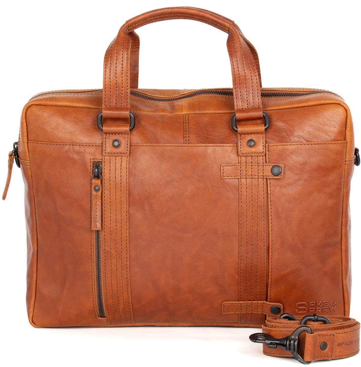 Leren Laptoptas - Dexter - Brandy Cognac