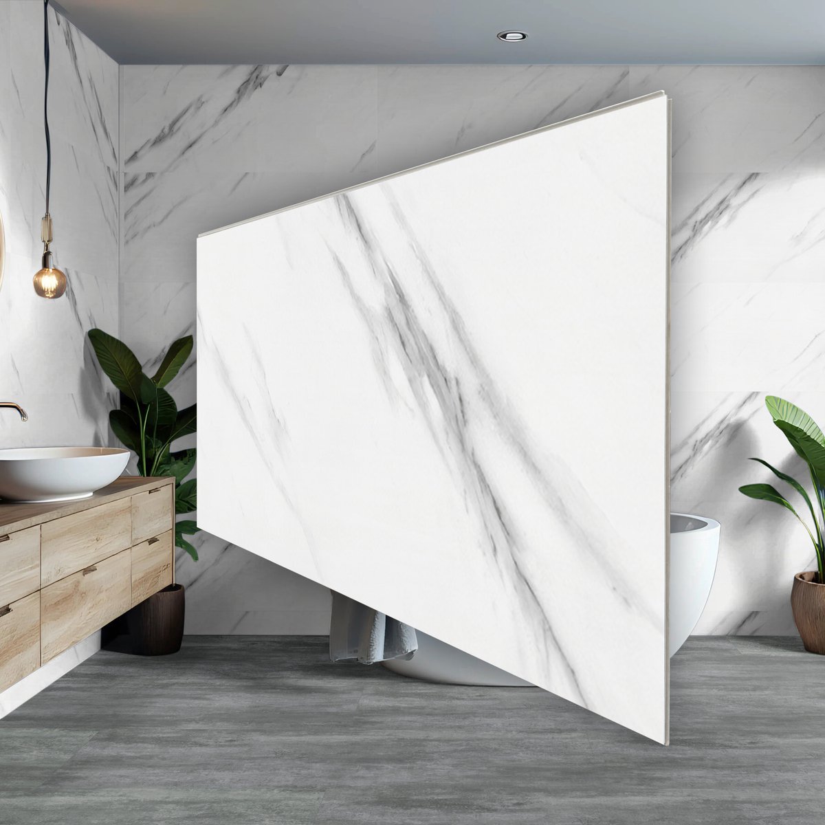 Revêt SPC Wandtegels 3,7 x 120 x 60 cm - Designer Wandtegels XL - Kunststof Wandtegel - Waterdicht, Robuust, Bedekt Oude Tegels - 3 Stuks = 2,16 m²