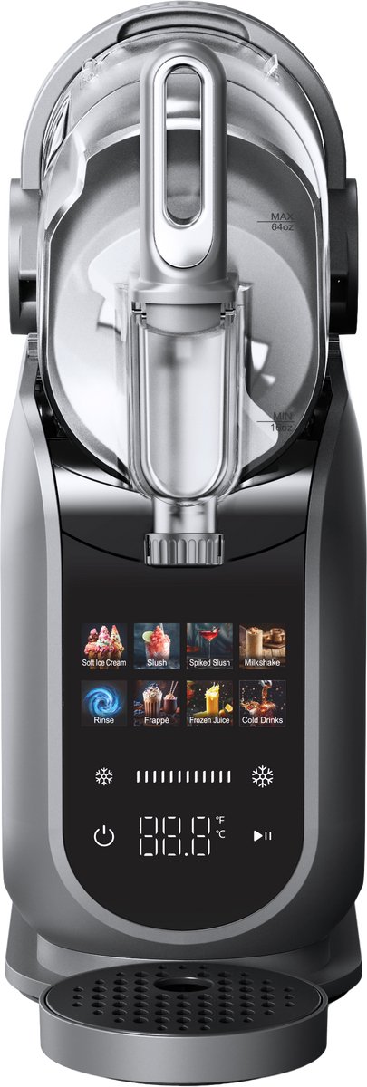 4SWISS SM026 SlushieMaster - IJsmachine - 1,8 L - 7 Programma's - voor Slushy, Ijsje, Drankjes, Frappé & Frozen Cocktails van 4SWISS — afbeelding 3