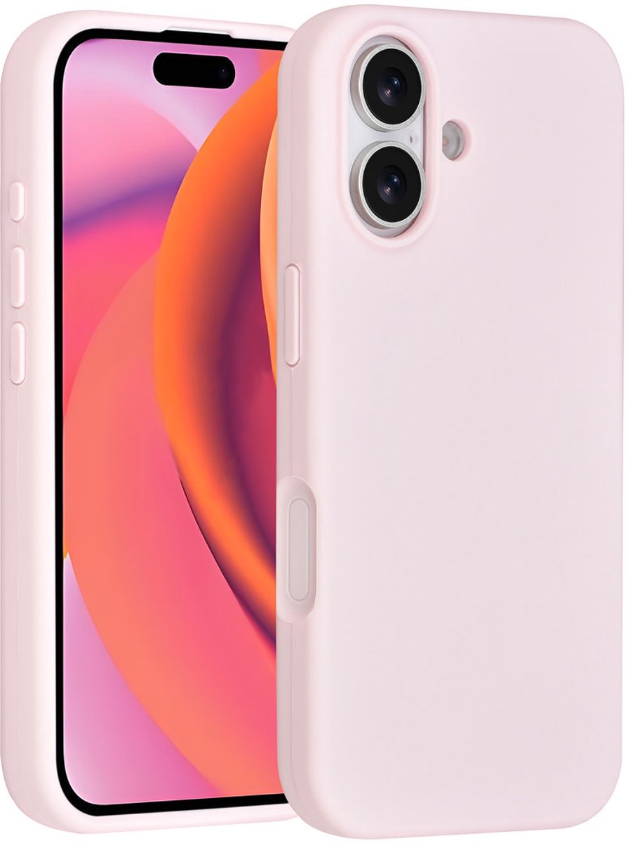 TUNIQ telefoonhoesje voor Apple iPhone 16 - Siliconen backcover - Roze