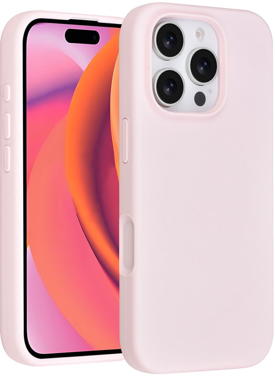 TUNIQ telefoonhoesje voor Apple iPhone 16 Pro - Siliconen backcover - Roze