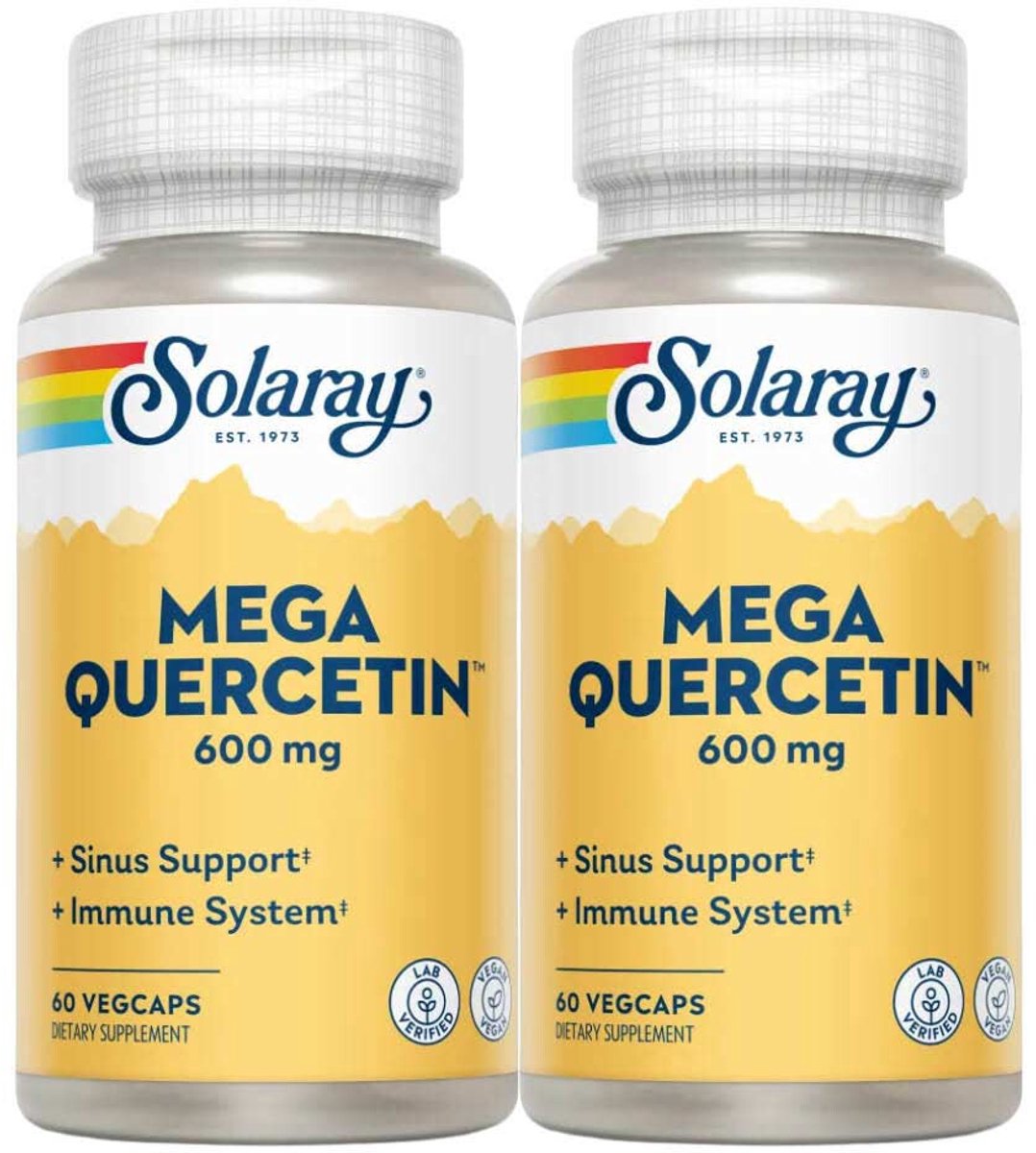 Solaray - Mega Quercetine 600mg - 2 x 60 vegacapsules - Voordeelverpakking