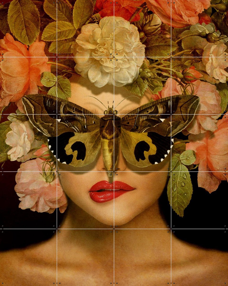 IXXI The Butterfly Effect, Marja van den Hurk - 80 x 100 cm - Gratis ophangtool - Grote wanddecoratie en posters - Surrealisme, Collage, Fotografie