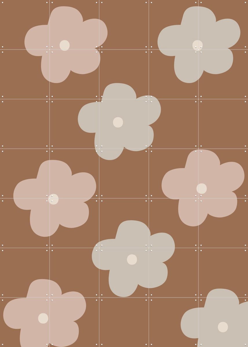 IXXI Flower Power, Little Otja - 100 x 140 cm - Gratis ophangtool - Grote wanddecoratie en posters - Illustraties, Modern, Speels, Grafisch Ontwerp