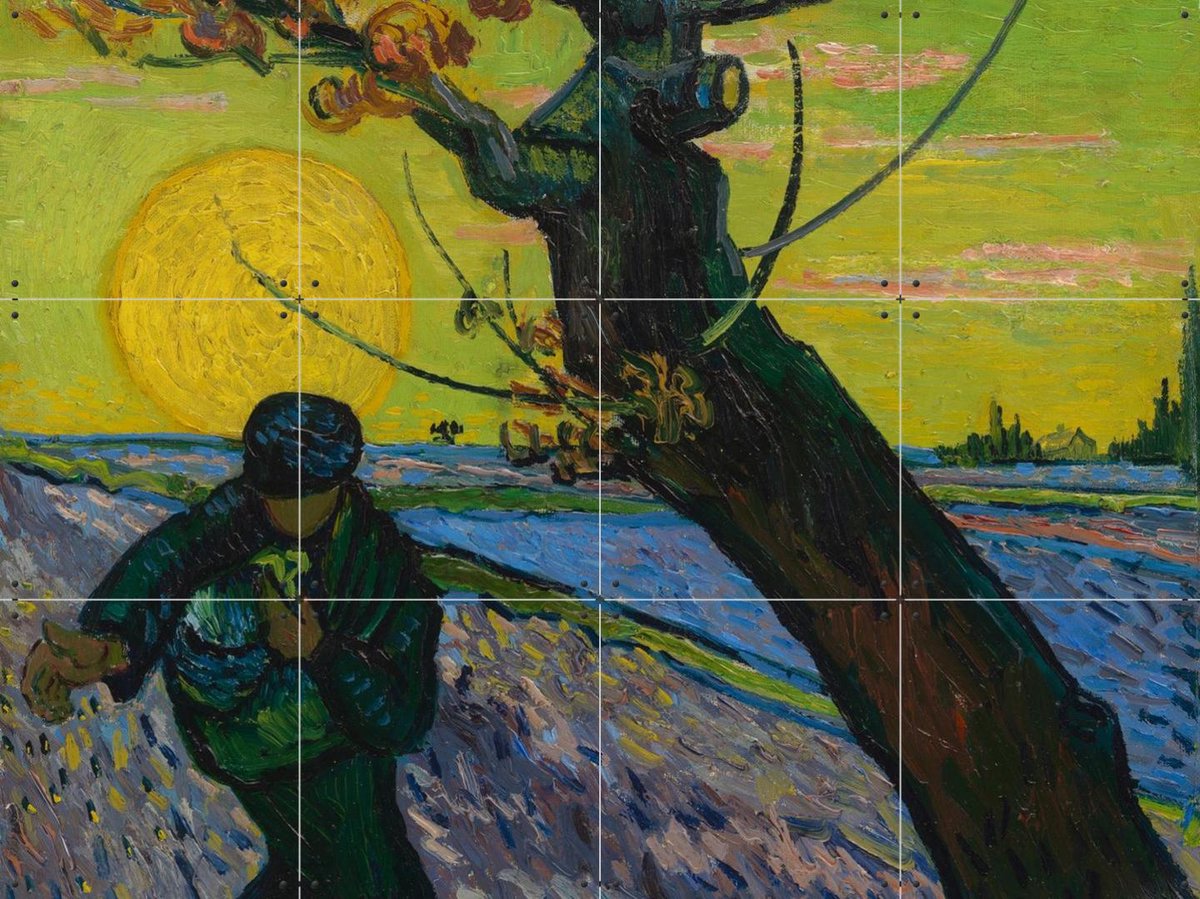 IXXI De zaaier (1888), Vincent van Gogh (1853 - 1890) & Van Gogh Museum - 80 x 60 cm - Gratis ophangtool - Grote wanddecoratie en posters - Klassiek