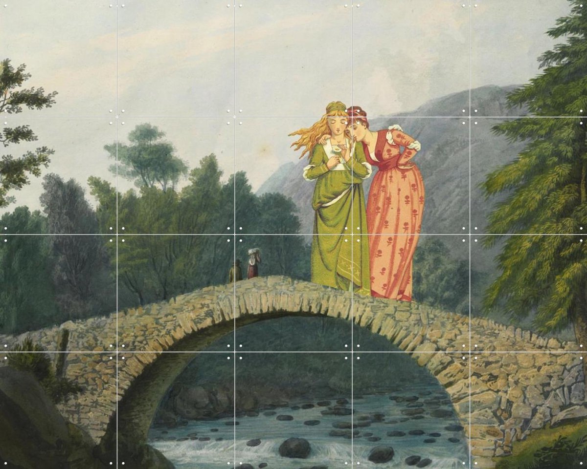 IXXI The Bridge, Extrovisions - 100 x 80 cm - Gratis ophangtool - Grote wanddecoratie en posters - Naturalisme, Realisme, Klassiek, Slaapkamer