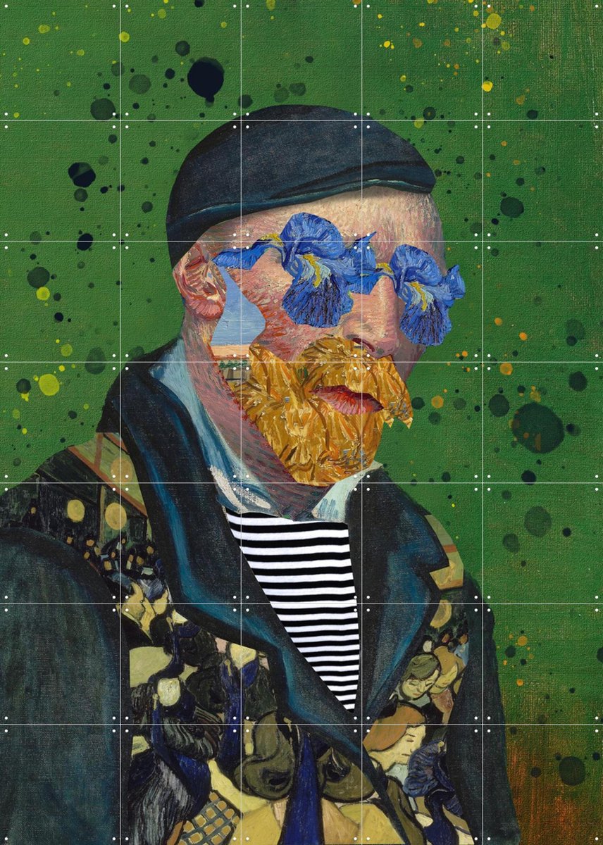 IXXI Vincent, Olga Klim & Van Gogh 21st Century - 100 x 140 cm - Gratis ophangtool - Grote wanddecoratie en posters - Klassiek, Collage, Kleurrijk
