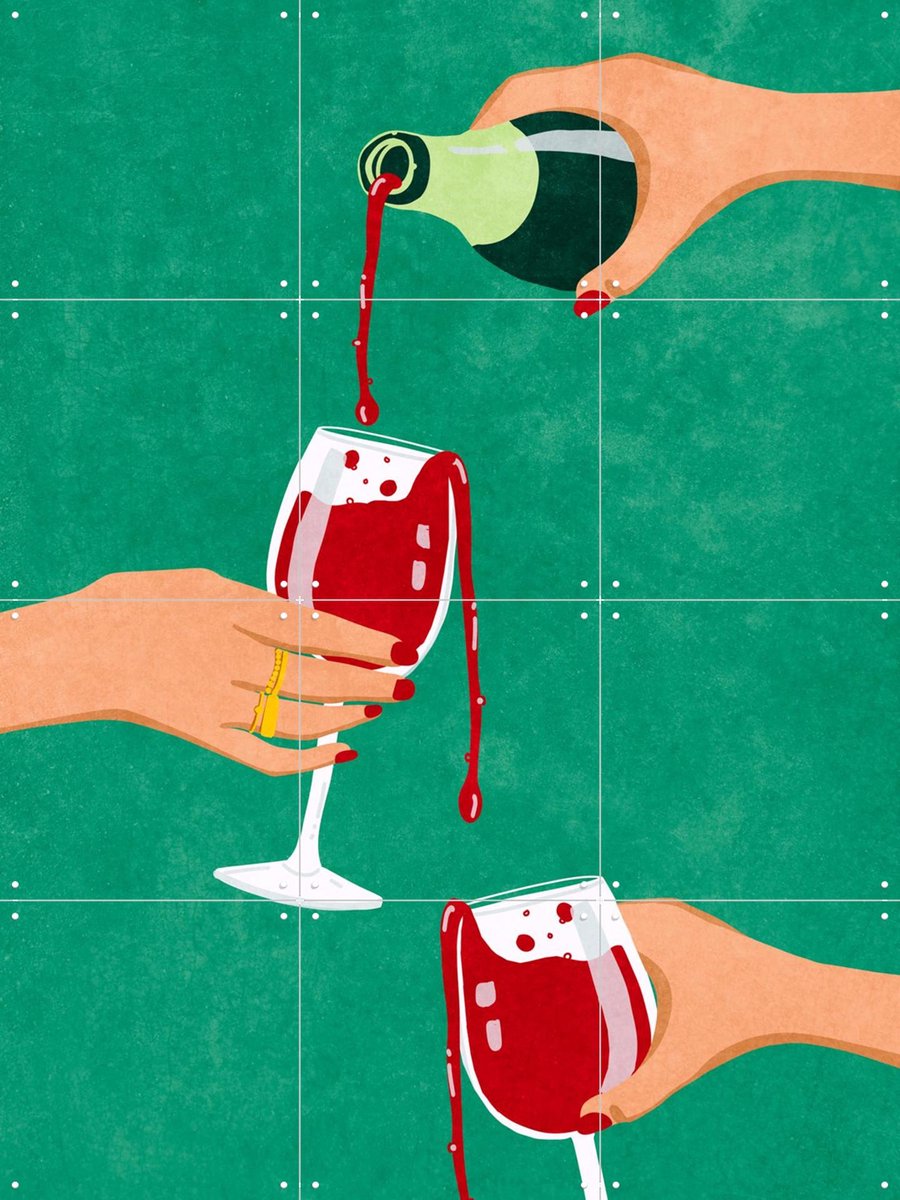 IXXI Cheers Girls, Raissa Oltmanns - 60 x 80 cm - Gratis ophangtool - Grote wanddecoratie en posters - Illustraties, Grafisch Ontwerp, Speels