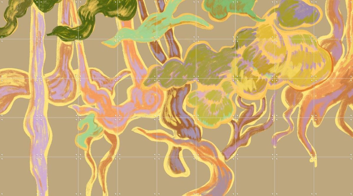 IXXI Taking Root, Arty Guava & Van Gogh 21st Century - 180 x 100 cm - Gratis ophangtool - Grote wanddecoratie en posters - Digitale Kunst, Klassiek
