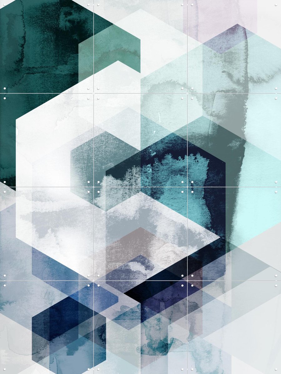 IXXI Graphic 165, Mareike Böhmer - 60 x 80 cm - Gratis ophangtool - Grote wanddecoratie en posters - Abstract, Geometrische Kunst, Aquarel, Grafisch