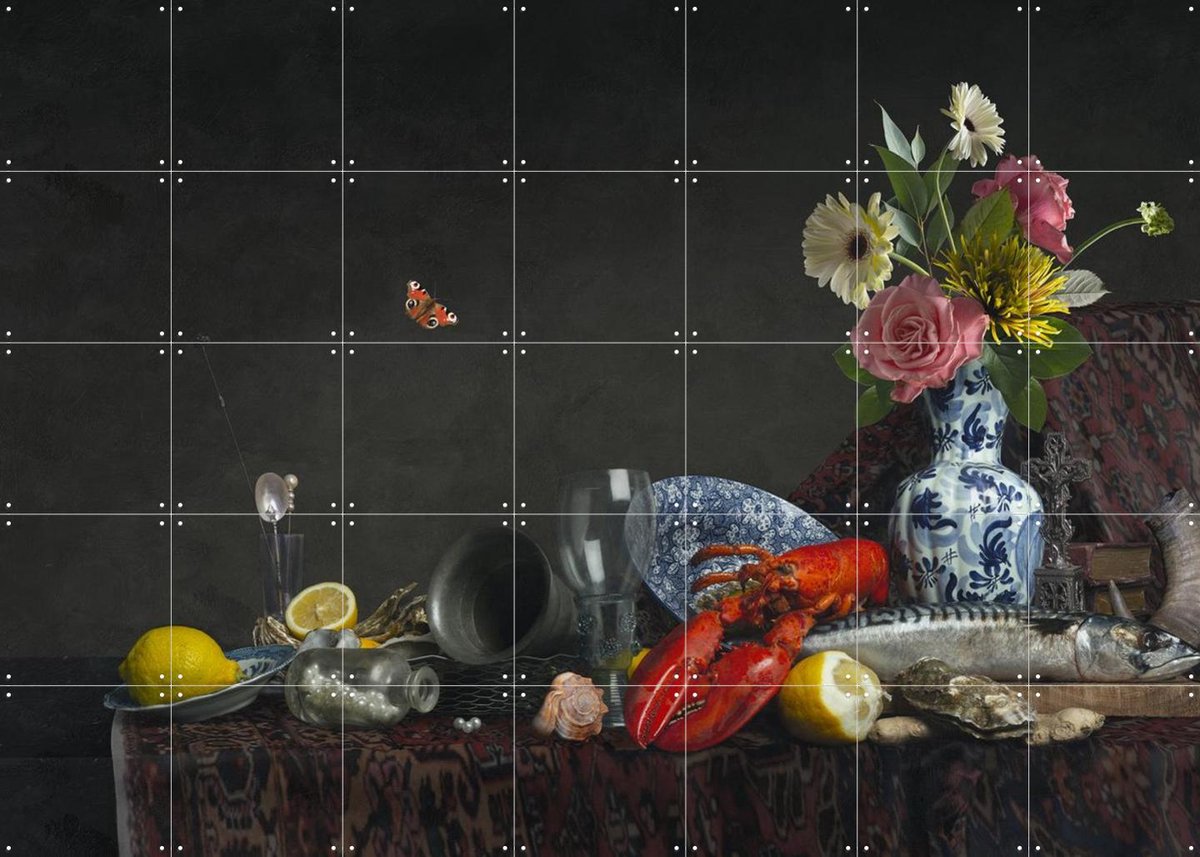 IXXI Royal Table, Sander van Laar - 140 x 100 cm - Gratis ophangtool - Grote wanddecoratie en posters - Fotografie, Klassiek, Kleurrijk, Naturalisme