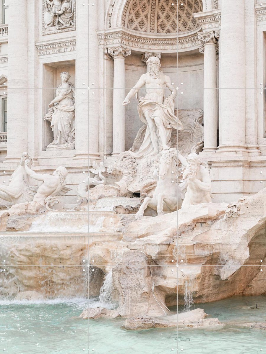 IXXI Trevi Fountain, Henrike Schenk - 60 x 80 cm - Gratis ophangtool - Grote wanddecoratie en posters - Naturalisme, Klassiek, Fotografie, Gang
