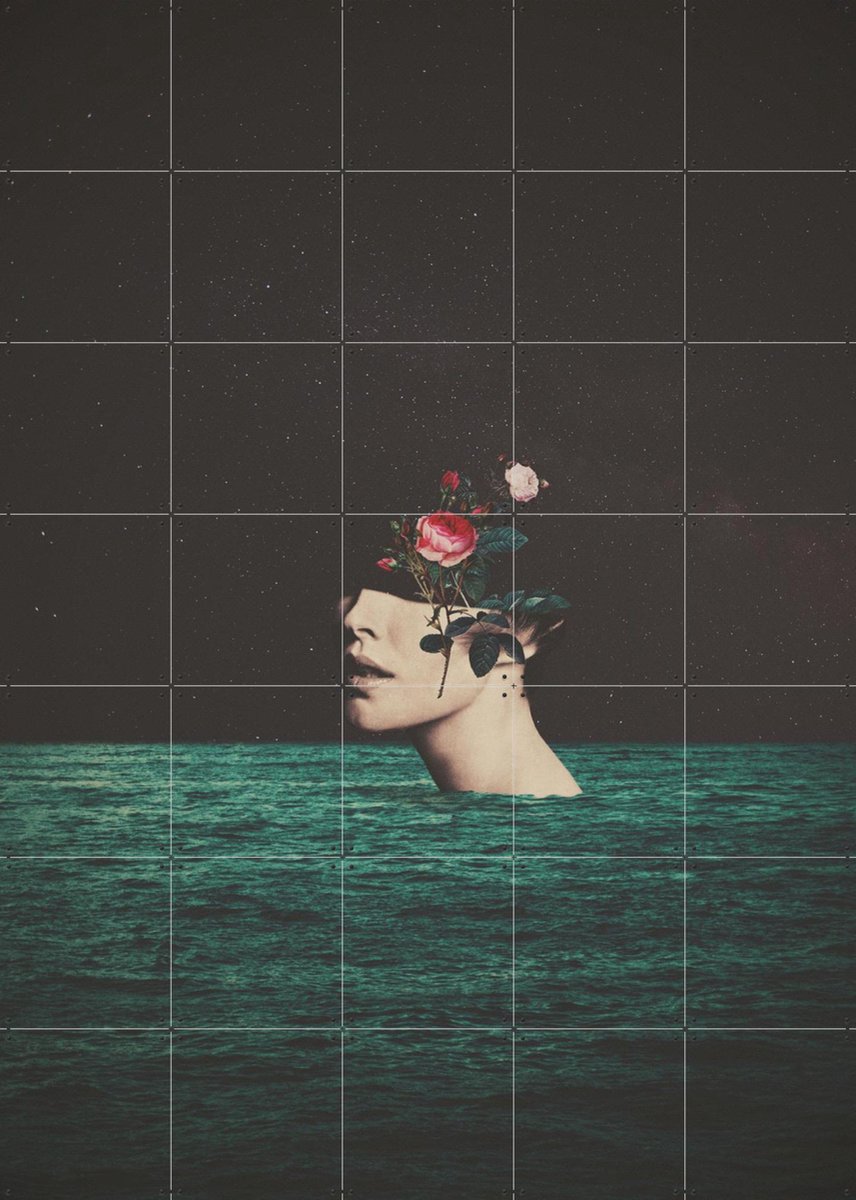IXXI 4 AM, Frank Moth - 100 x 140 cm - Gratis ophangtool - Grote wanddecoratie en posters - Collage, Digitale Kunst, Surrealisme, Woonkamer