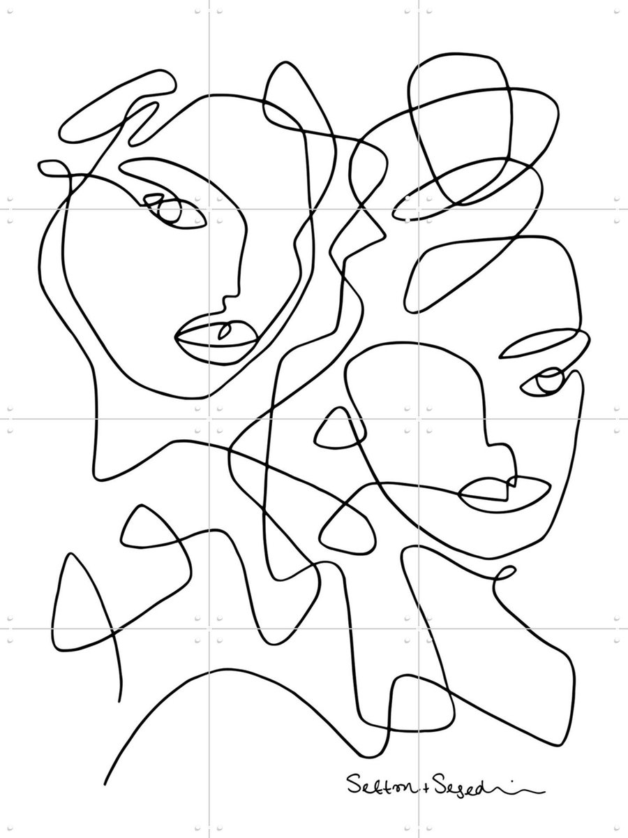 IXXI The Blossoming, Sefton & Segedin - 60 x 80 cm - Gratis ophangtool - Grote wanddecoratie en posters - Line art, Grafisch Ontwerp, Illustraties