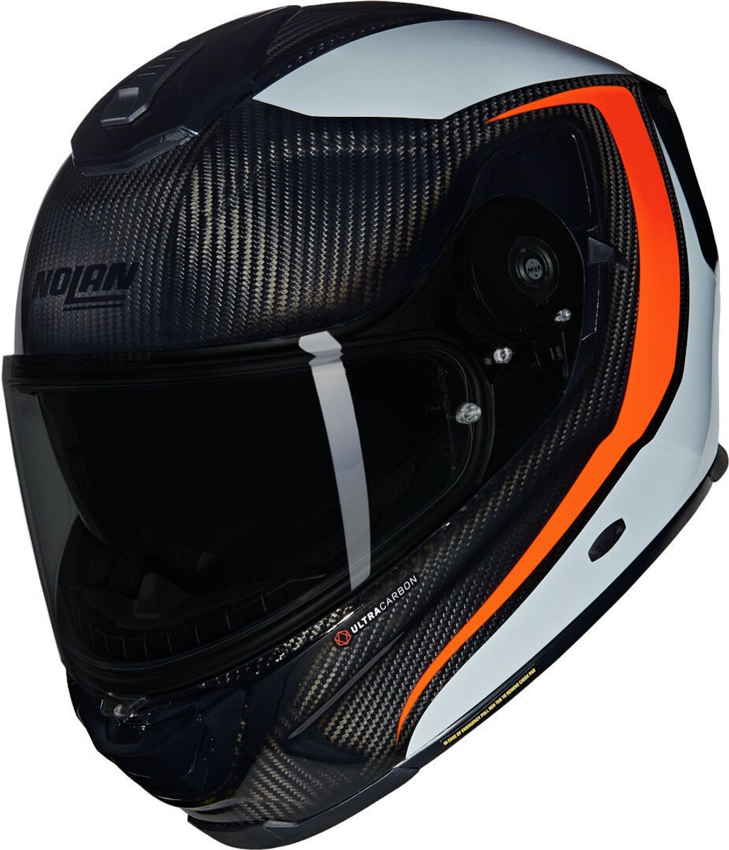 Nolan X-903 Ultra Intrigo 344 Carbon Grijs Oranje Glossy Integraalhelm - Helm