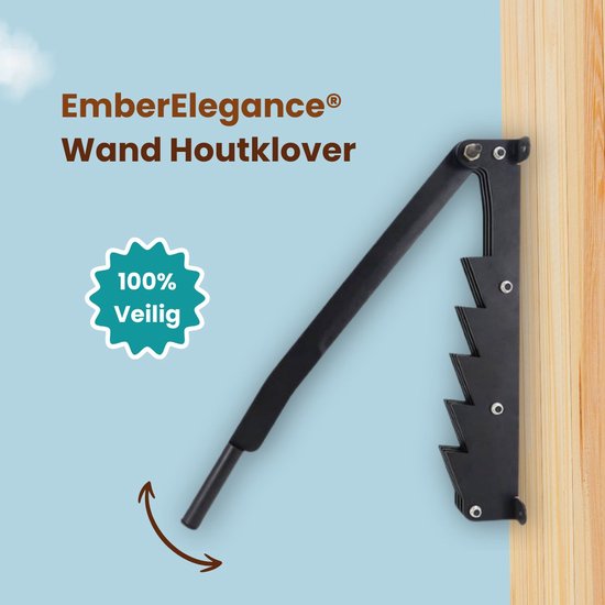 EmberElegance® Houtklover - Houtsplijter - Houtsplitter - Houtklover Wandmodel - Houtkliever - Houtklover Muur - Kloofwig - Splijtwig - Houtklover voor aanmaakhout van EmberElegance® — afbeelding 2