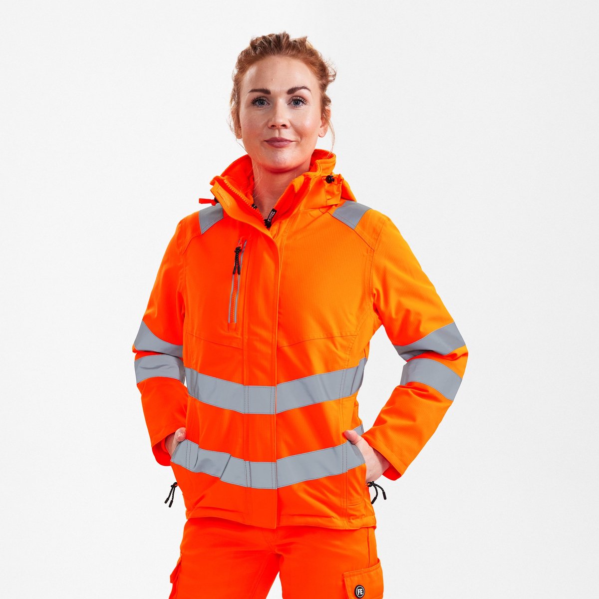 Engel Safety winterjack voor dames 1943-930 - Hi-vis Orange - 3XL
