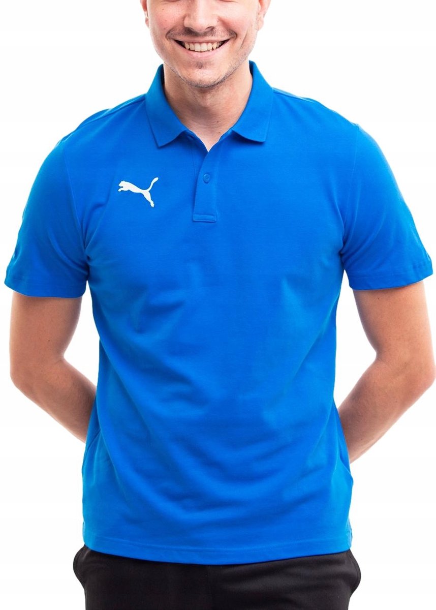PUMA Poloshirt Heren teamGOAL – Katoen Blauw